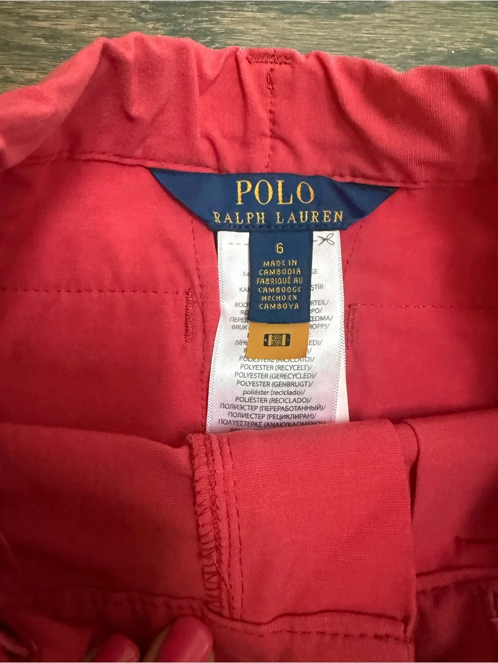 Classic kids Red golf Shorts